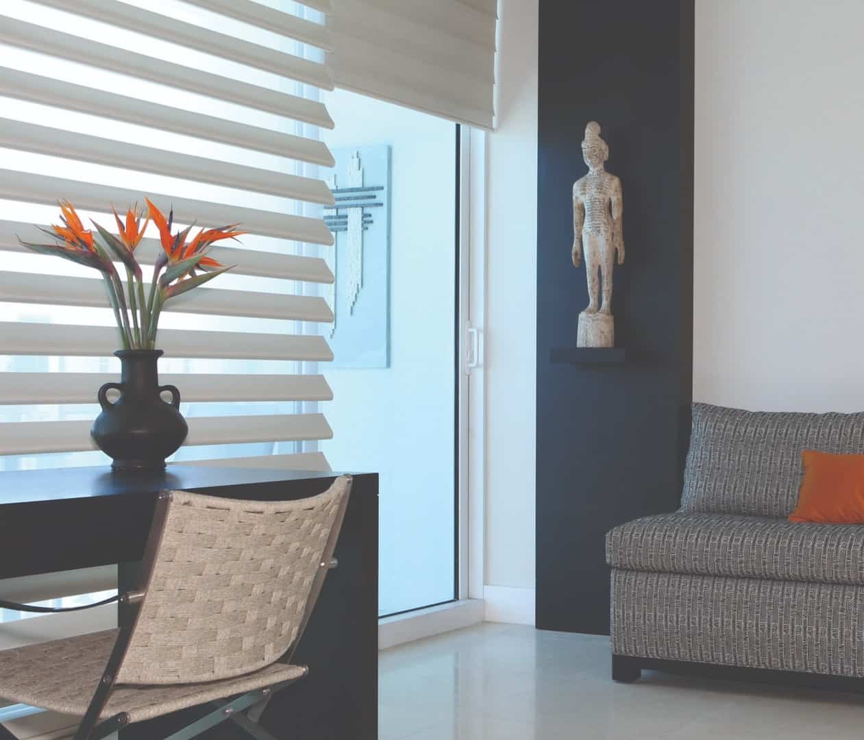 Custom sheers and shadings for homes in Anaheim, California (CA) have benefits like light control.