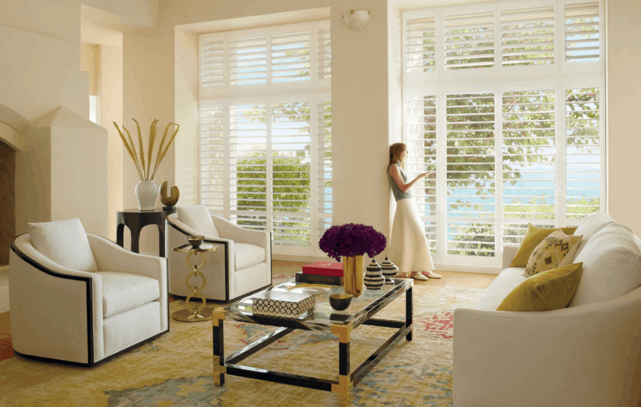 Custom Window Coverings for Home UV Protection Near Irvine, California (CA) like Palm Beach Polysatin Shutters